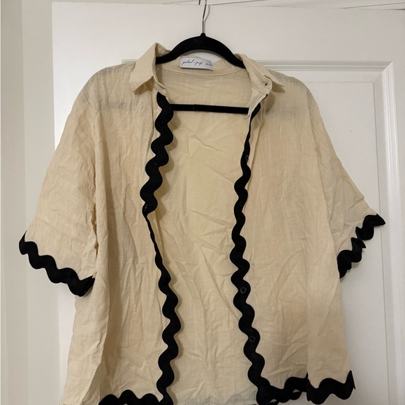 Petal and Pup Wilson Rickrack Trim Cotton Shirt & Shorts Set from Nordstrom - Picture 7 of 8